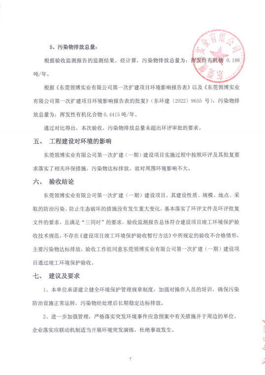 领博验收意见7